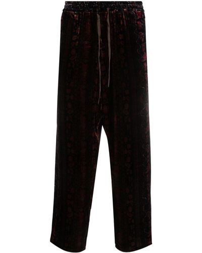 Pierre Louis Mascia Pantaloni crop - Nero