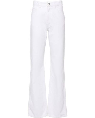 Coperni Decorative-buckle Straight-leg Jeans - White