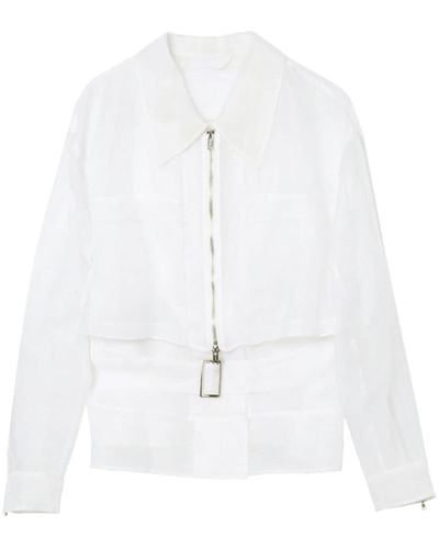 3.1 Phillip Lim Layered Belted Silk Jacket - White