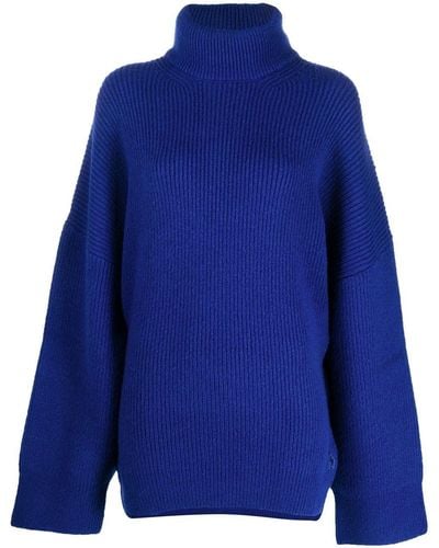 The Attico Roll-neck Sweater - Blue