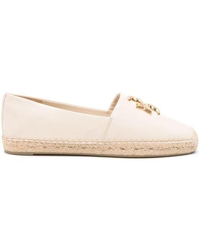 Tory Burch Eleanor Leather Espadrilles - Natural