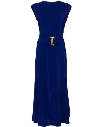 Rochas Gathered belted dress - Blau