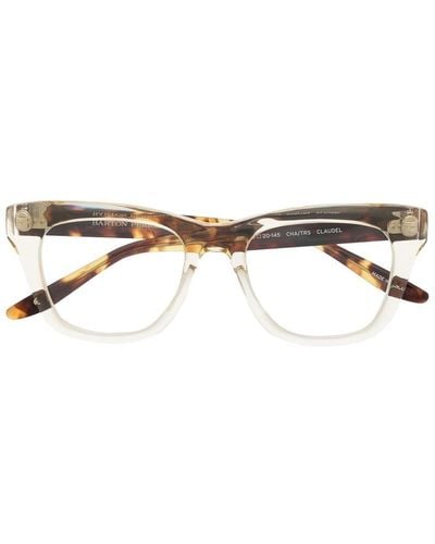 Barton Perreira Transparente Brille mit rundem Gestell - Weiß