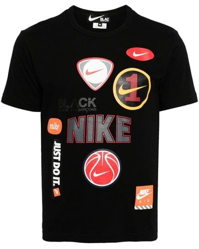 COMME DES GARÇON BLACK X Nike ロゴ Tシャツ - ブラック