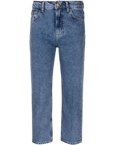 Philosophy Di Lorenzo Serafini Cropped-Jeans mit hohem Bund - Blau