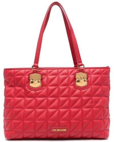Love Moschino Gesteppte Handtasche - Rot
