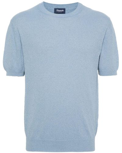 Drumohr Terrycloth-effect T-shirt - Blue
