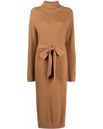 Nanushka Belted Knitted Dress - Brown