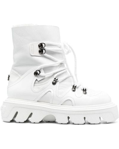 Casadei Generation C Leather Boots - White