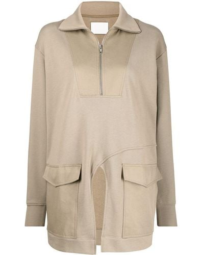 Dion Lee Half-zip Fastening Pullover - Brown