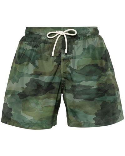 Palm Angels Seasonal Camo-print Swim Shorts - Green