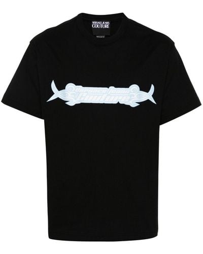 Versace Logo Print T-Shirt - Black