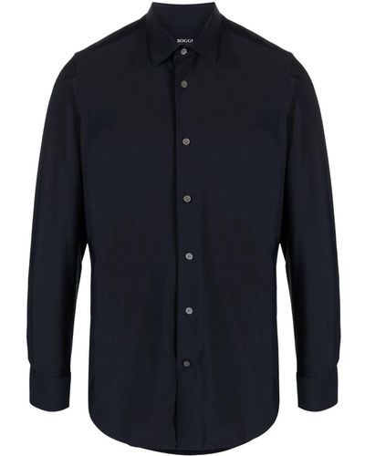 BOGGI Button-up Stretch Shirt - Blue