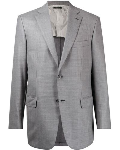 Brioni Tailored Flannel Blazer - Grey