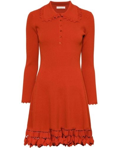 Ulla Johnson Knitted Short Dress - Red