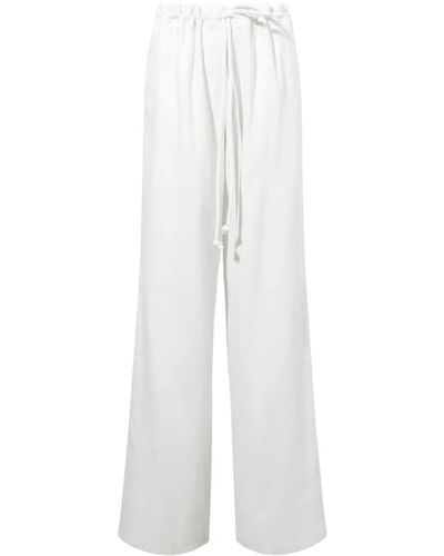 Proenza Schouler Jade Linen Trousers - White