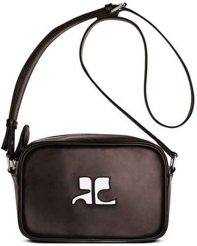 Courreges Reedition Leather Camera Bag - Black