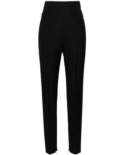 Alexandre Vauthier High-waist Tailored Wool Pants - Black