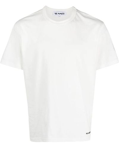 Sunnei Logo-print Organic-cotton T-shirt - White