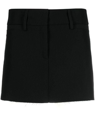 Blanca Vita Concealed Front-fastening Mini Skirt - Black