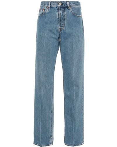 Gucci Logo-patch Straight Jeans - Blue