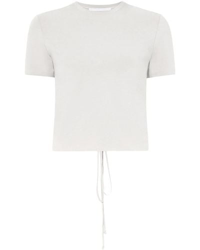 Proenza Schouler Drapiertes T-Shirt - Weiß