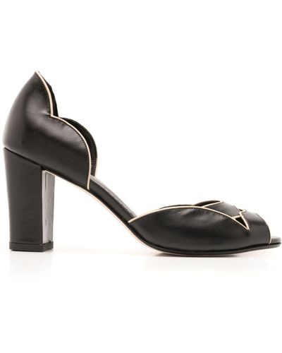 Sarah Chofakian Léger 75mm Leather Court Shoes - Black
