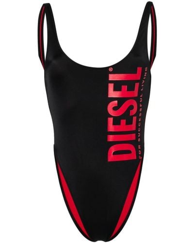 DIESEL Bfsw-pamela Logo-print Swimsuit - Red