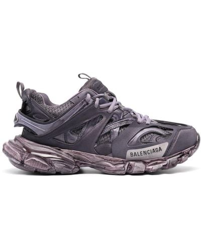 Balenciaga Track Faded-effect Sneakers - Purple