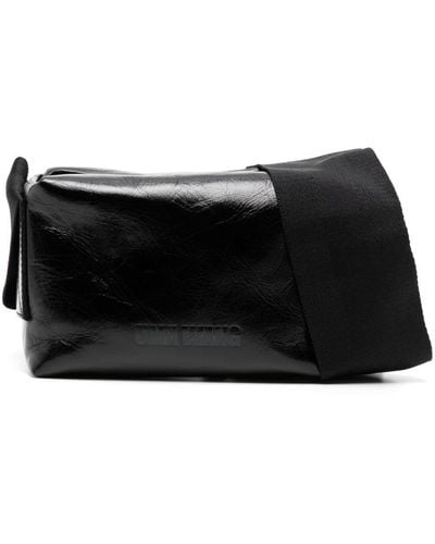 Uma Wang Medium Leather Shoulder Bag - Black