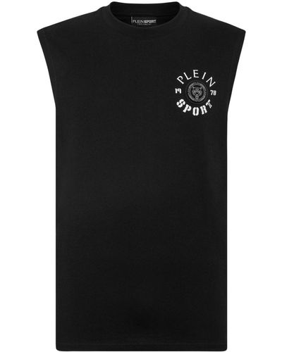 Philipp Plein Trägershirt mit Logo-Print - Schwarz