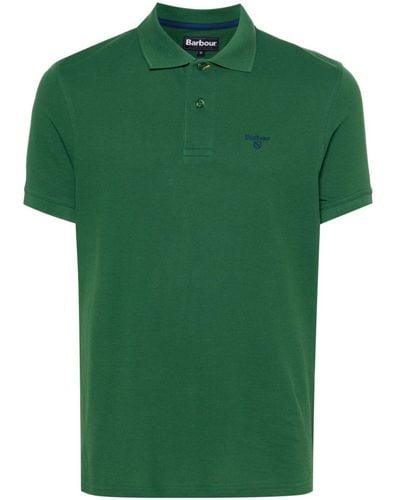 Barbour Logo-embroidered Cotton Polo Shirt - Green