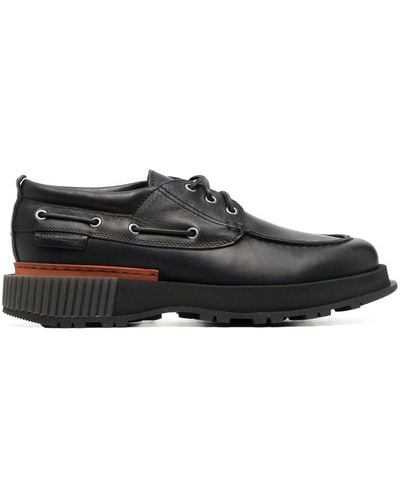 Buttero Chunky Two-tone Boat-shoes - Black