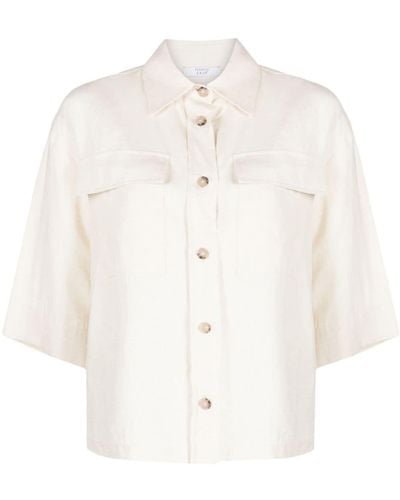 Peserico Short-sleeved Linen Shirt - White