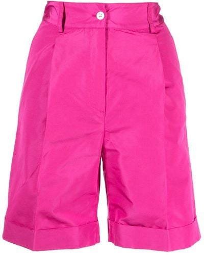 Kiton High-waisted Silk Bermuda Shorts - Pink