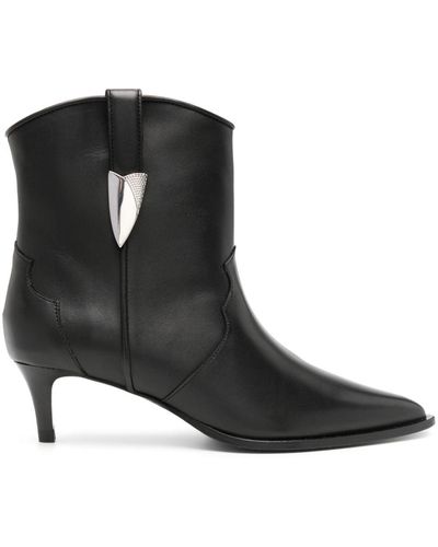 IRO 60mm Leather Ankle Boots - Black