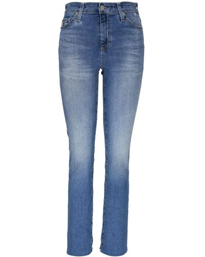 AG Jeans Mari Straight-Leg-Jeans - Blau