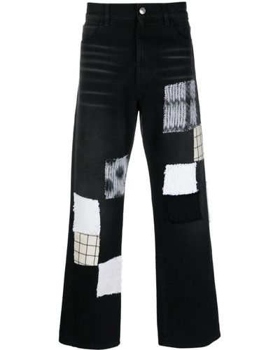 Marni Straight Jeans Met Patch - Zwart