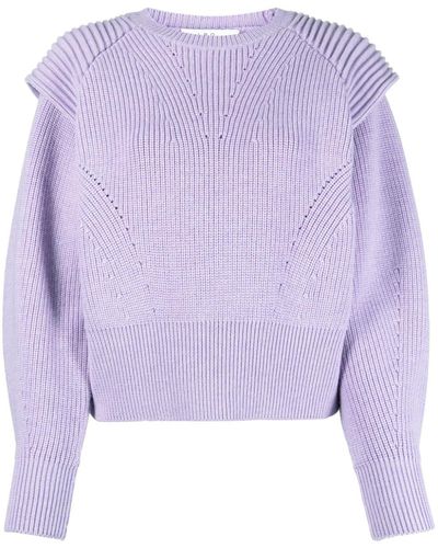 IRO Long-sleeve Wool Sweater - Purple