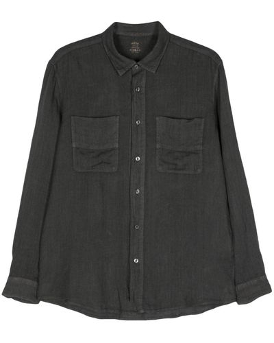 Altea Linen Chambray Shirt - Black