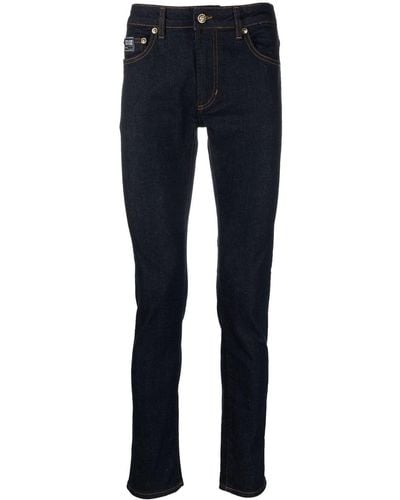 Versace Jeans slim con applicazione - Blu