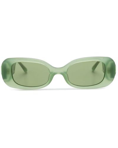 Linda Farrow X Nima Benati lunettes de soleil ovales Lola - Vert