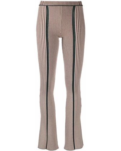 Eckhaus Latta Striped Flared leggings - Multicolour