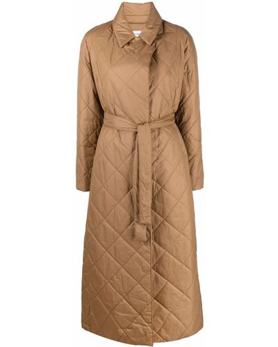 Paltò Paolaele Quilted Wrap Coat - Natural