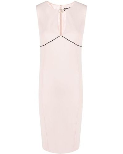 Liu Jo Keyhole-neck Sleeveless Midi Dress - Pink