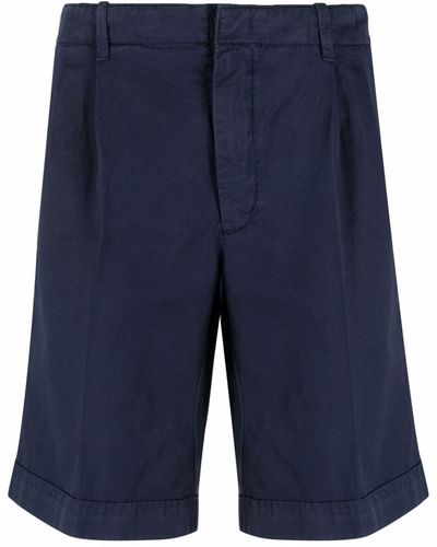 Zegna Navy Blue Straight-leg Bermuda Shorts