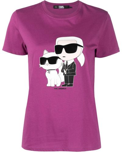 Karl Lagerfeld Ikonik 2.0 Organic Cotton T-shirt - Pink