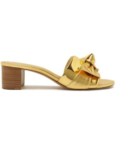 Alexandre Birman Maxi Clarita Block Mules 45mm - Mettallic