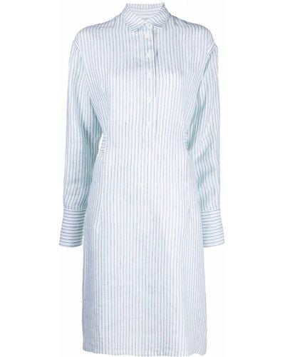 Malo Robe-chemise à rayures - Blanc