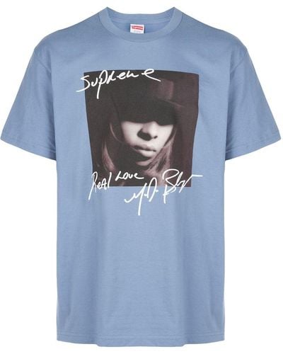 Supreme Mary J. Blige Crew Neck T-shirt - Blue